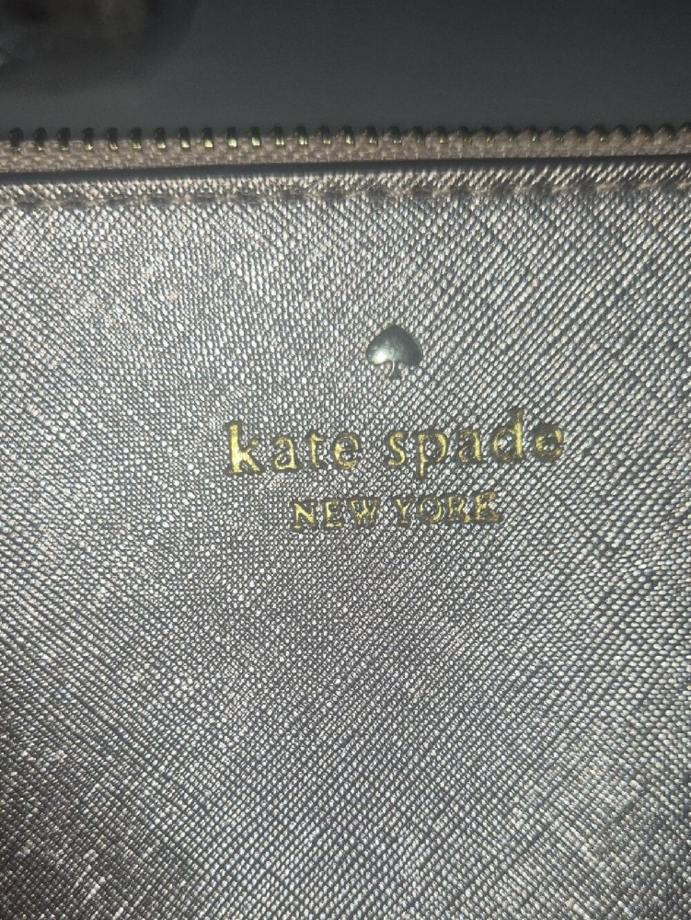 kate spade metallic rose gold wristlet wallet - Picture 2 of 6